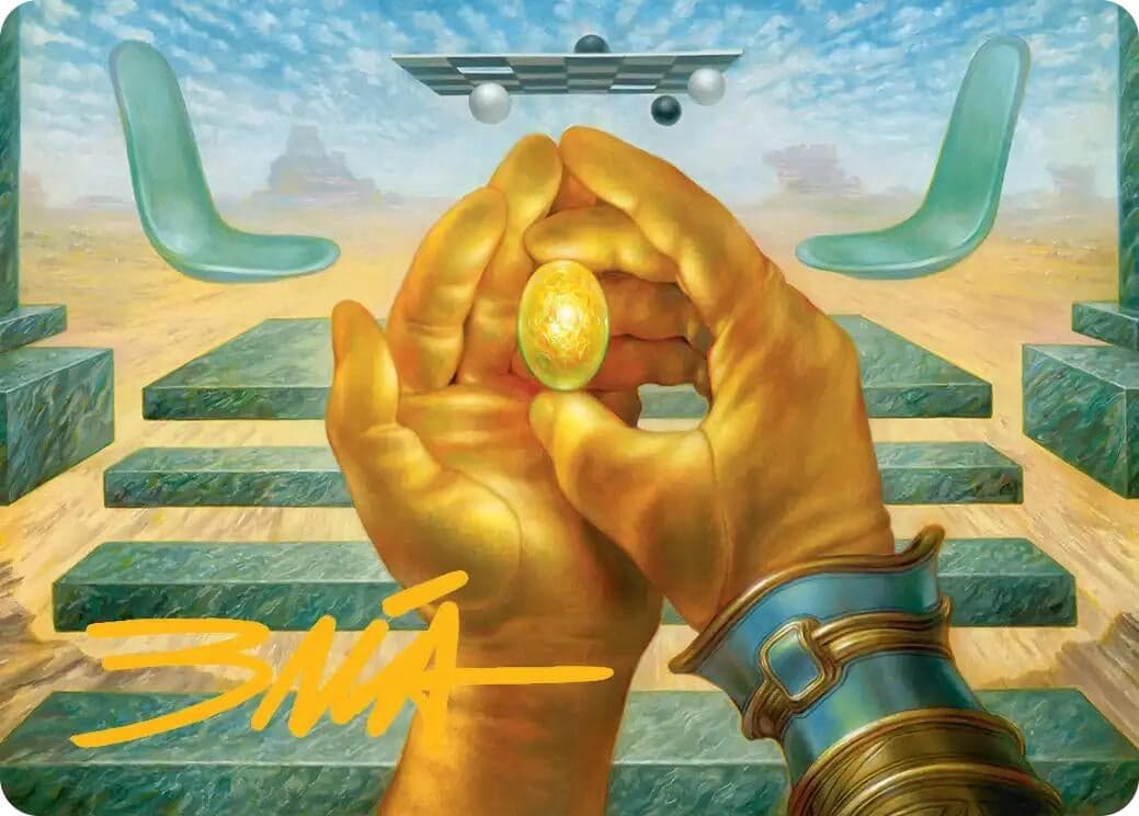 The Mind Stone Art Card (Gold-Stamped Signature) (3) (Art Series: Marvel Super Heroes) (AAMSH)