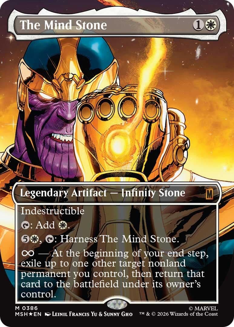 The Mind Stone (Borderless) (386) (Foil) (Marvel Super Heroes)