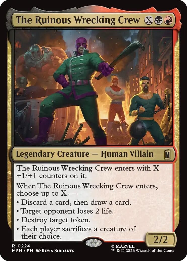 The Ruinous Wrecking Crew (224) (Foil) (Marvel Super Heroes) (MSH)