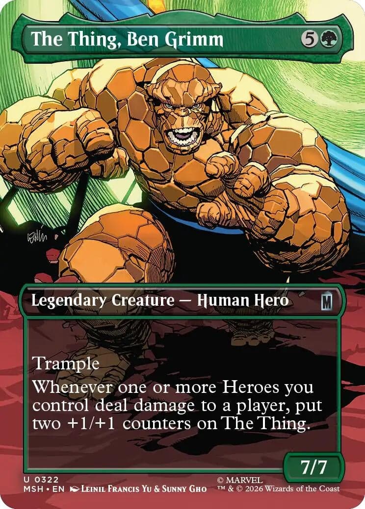 The Thing, Ben Grimm (Borderless) (322) (Foil) (Marvel Super Heroes) (MSH)