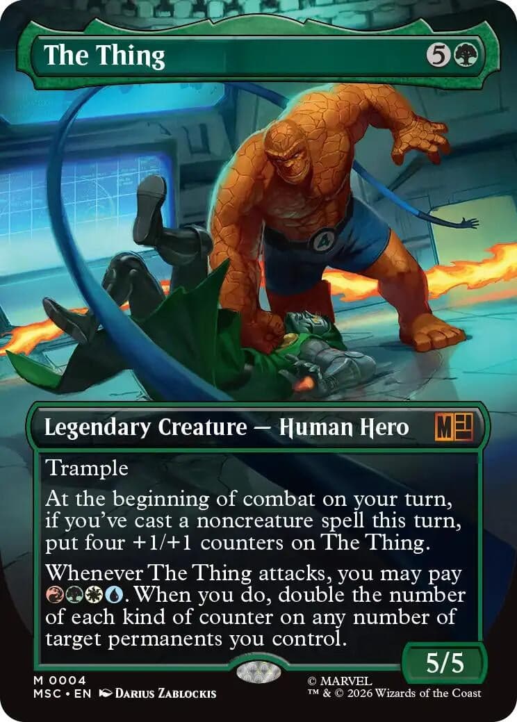 The Thing (Borderless) (4) (Foil) (Commander: Marvel Super Heroes)