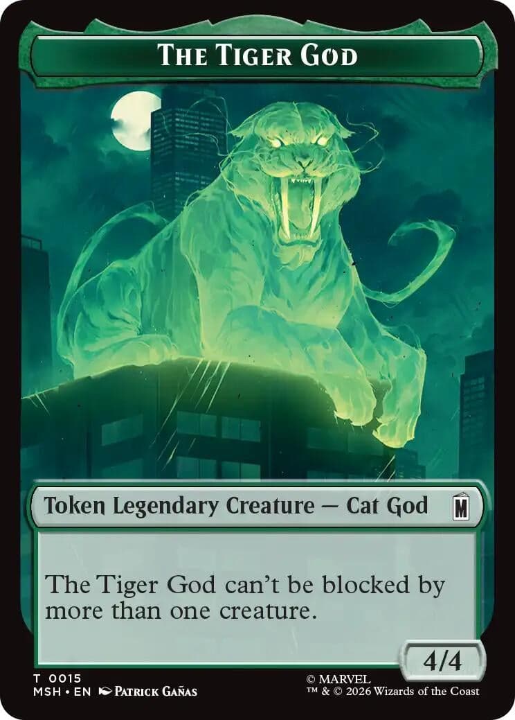 The Tiger God // Sturdy Shield Double-Sided Token (015/021) (Marvel Super Heroes) (MSH)