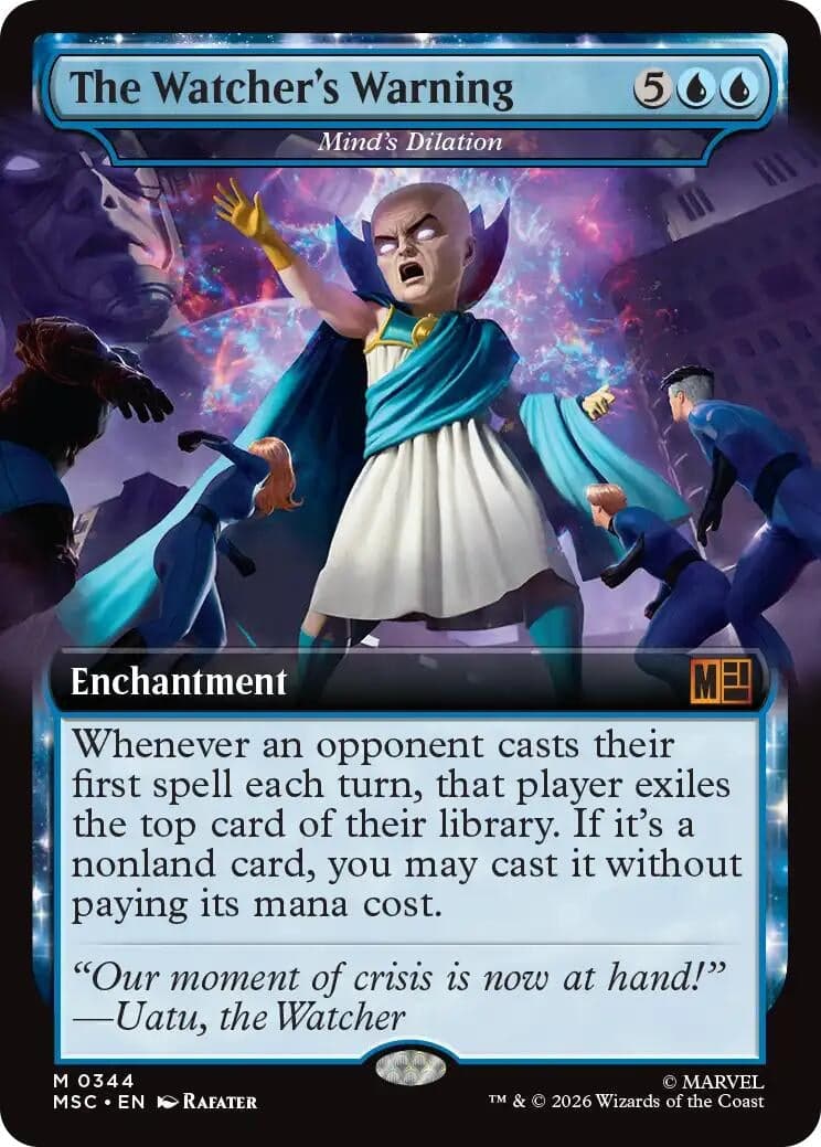 The Watcher's Warning - Mind's Dilation (Extended Art) (344) (Commander: Marvel Super Heroes) (MSC)