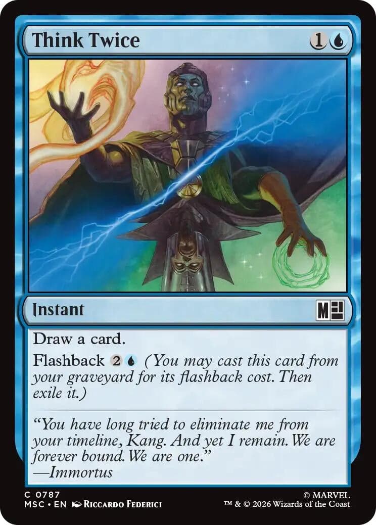 Think Twice (787) (Foil) (Commander: Marvel Super Heroes) (MSC)