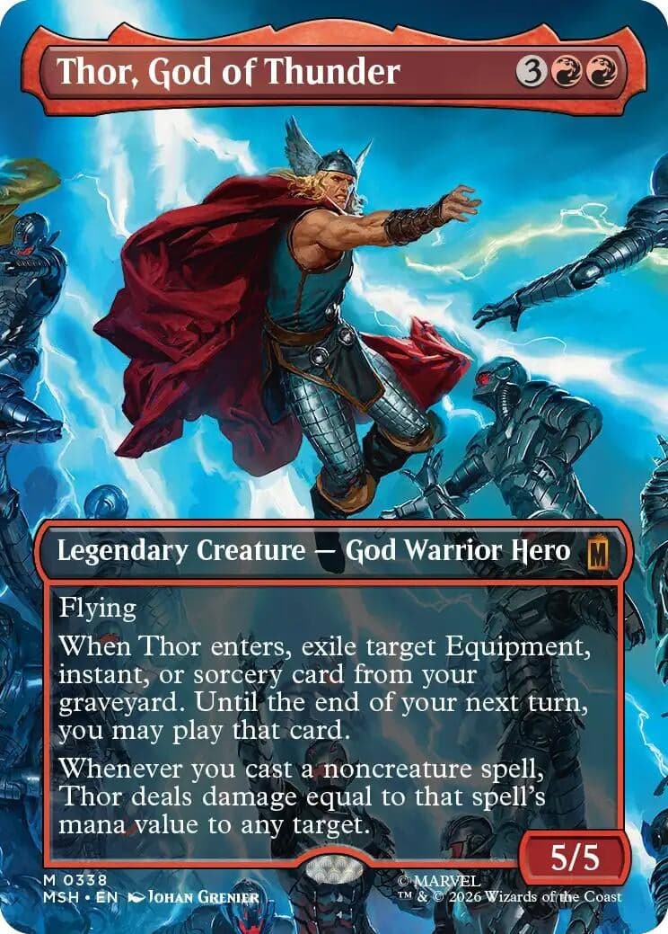 Thor, God of Thunder (Borderless) (0338) (338) (Marvel Super Heroes) (MSH)