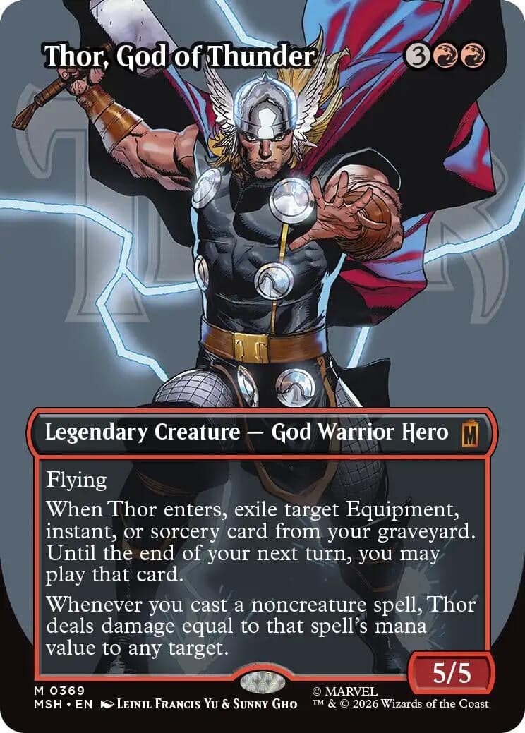 Thor, God of Thunder (Borderless) (0369) (369) (Marvel Super Heroes) (MSH)
