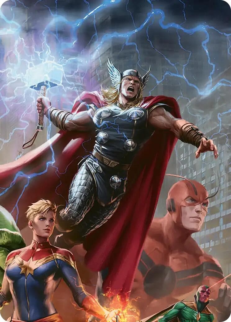 Thor, Guardian of Midgard Art Card (3) (Art Series: Marvel Super Heroes) (AAMSH)
