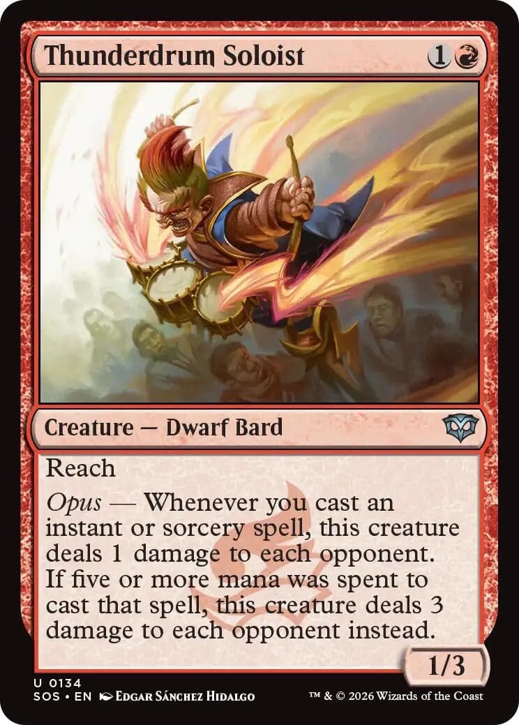 Thunderdrum Soloist (134) (Foil) (Secrets of Strixhaven)
