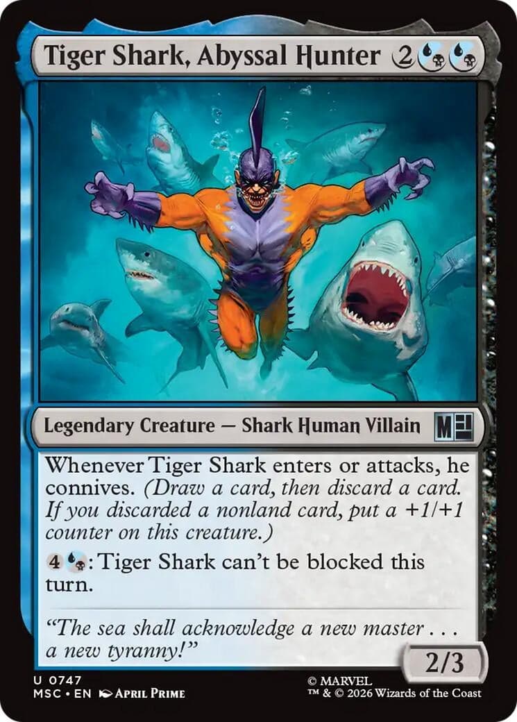 Tiger Shark, Abyssal Hunter (747) (Foil) (Commander: Marvel Super Heroes) (MSC)