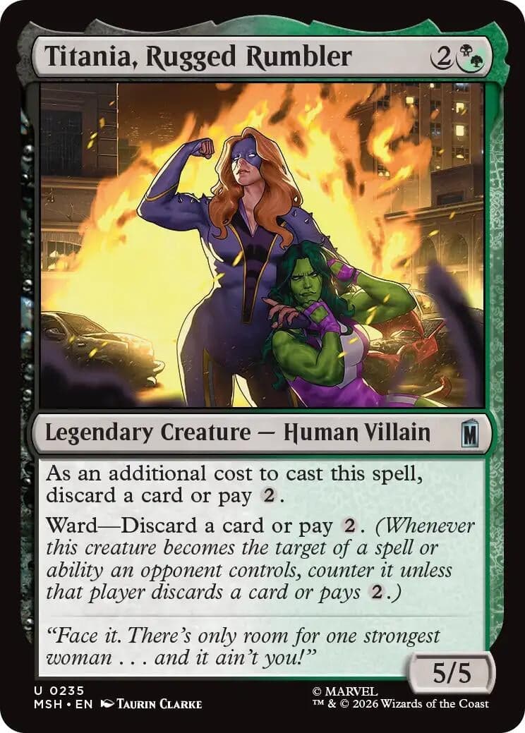 Titania, Rugged Rumbler (235) (Foil) (Marvel Super Heroes) (MSH)