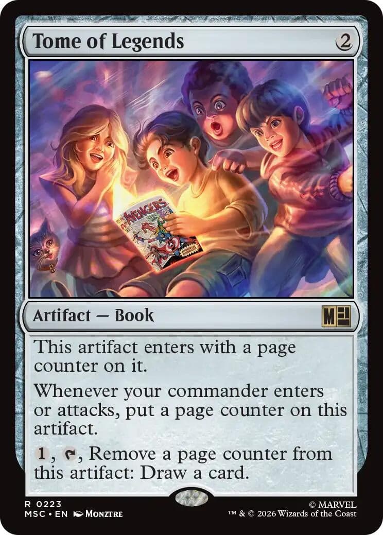 Tome of Legends (Surge Foil) (223) (Foil) (Commander: Marvel Super Heroes) (MSC)
