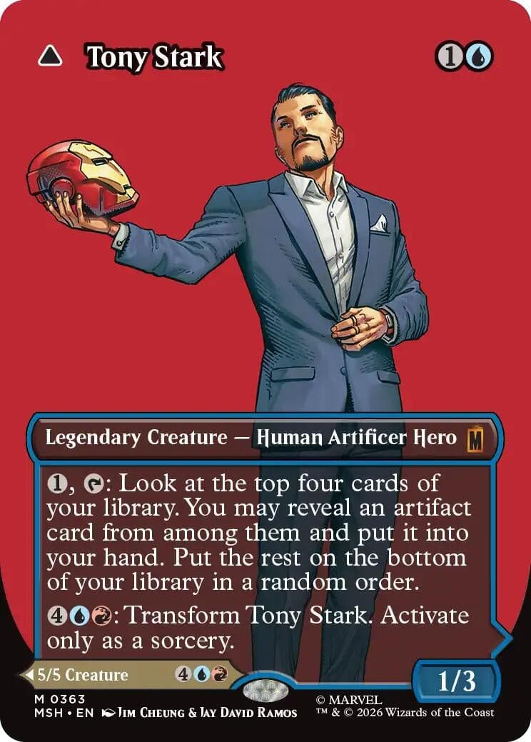 Tony Stark (Borderless) (0363) (363) (Foil) (Marvel Super Heroes) (MSH)