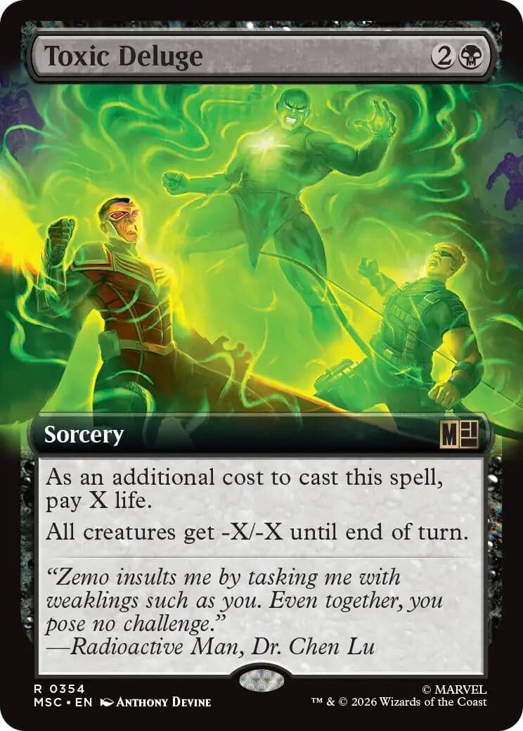Toxic Deluge (Extended Art) (354) (Foil) (Commander: Marvel Super Heroes) (MSC)