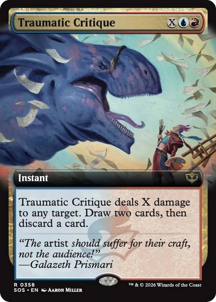 Traumatic Critique (Extended Art) (358) (Foil) (Secrets of Strixhaven)