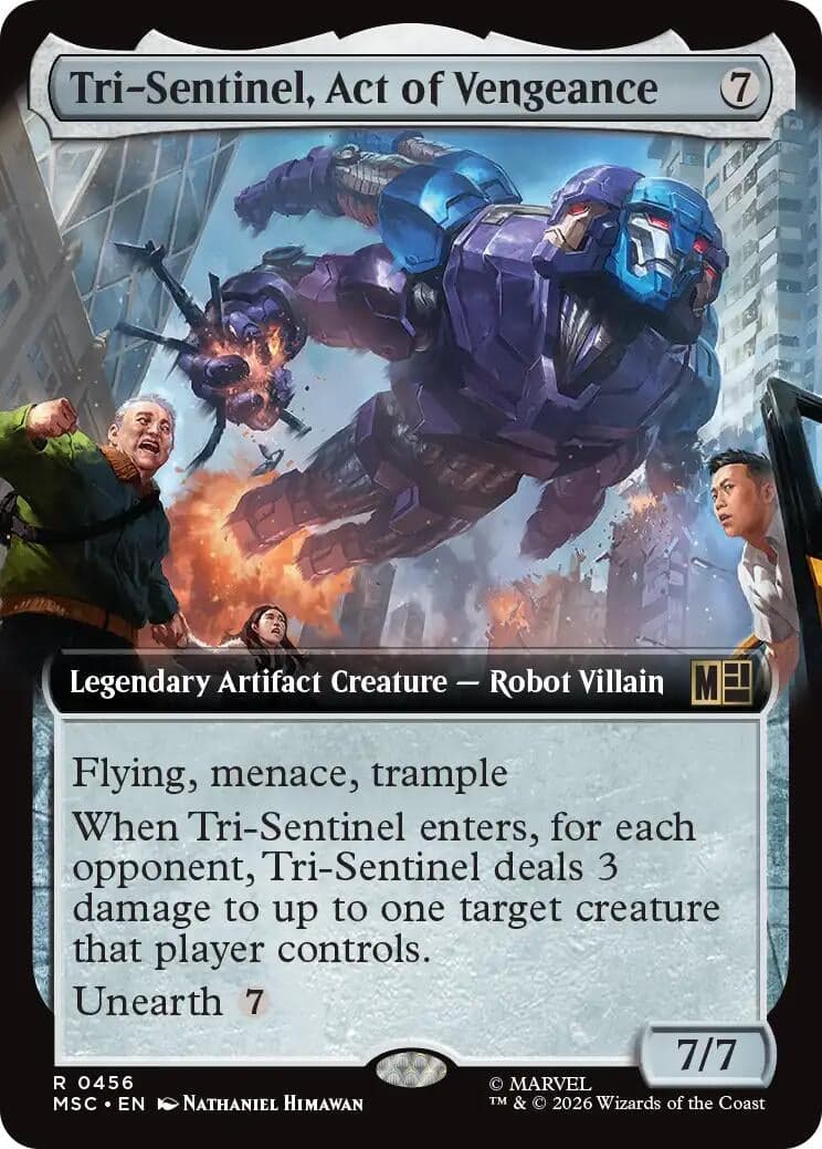 Tri-Sentinel, Act of Vengeance (Extended Art) (456) (Commander: Marvel Super Heroes) (MSC)