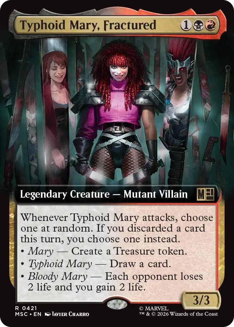 Typhoid Mary, Fractured (Extended Art) (421) (Commander: Marvel Super Heroes) (MSC)