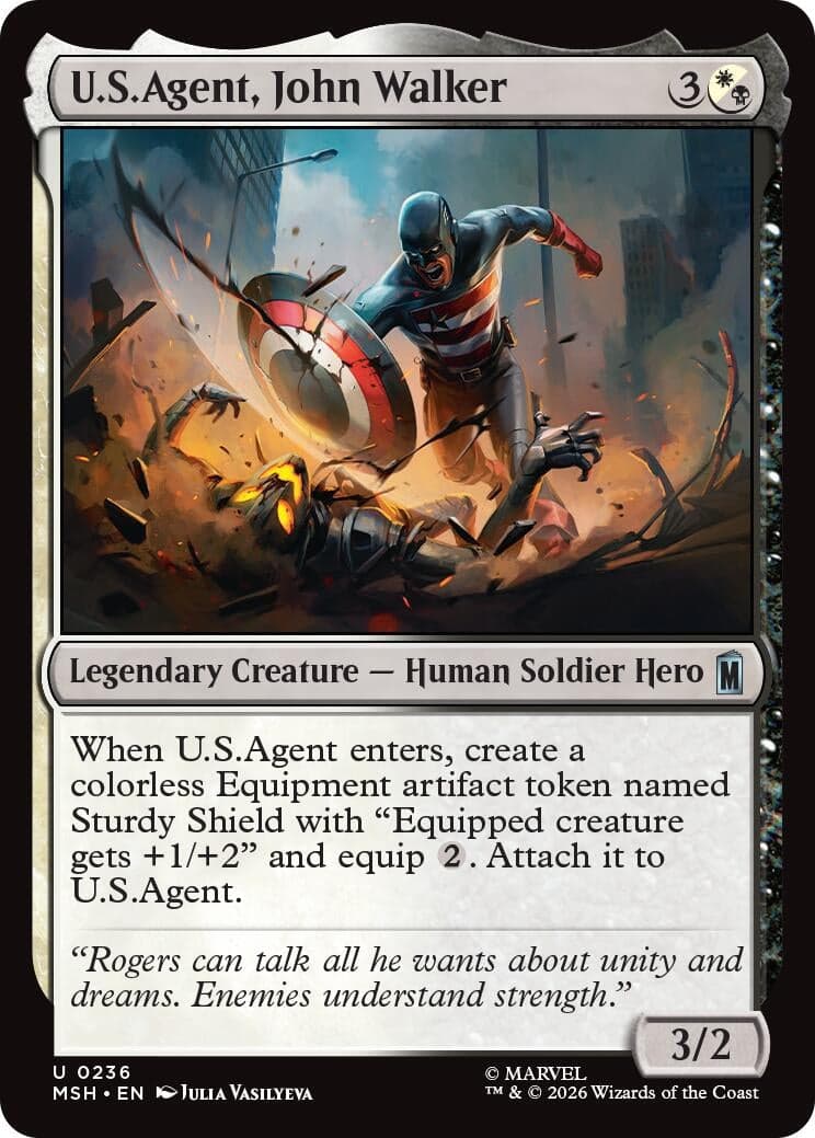 U.S.Agent, John Walker (236) (Foil) (Marvel Super Heroes) (MSH)