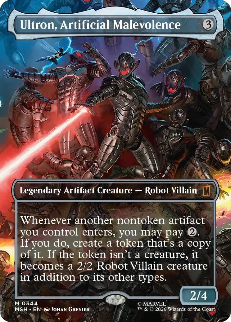 Ultron, Artificial Malevolence (Borderless) (0344) (344) (Marvel Super Heroes) (MSH)