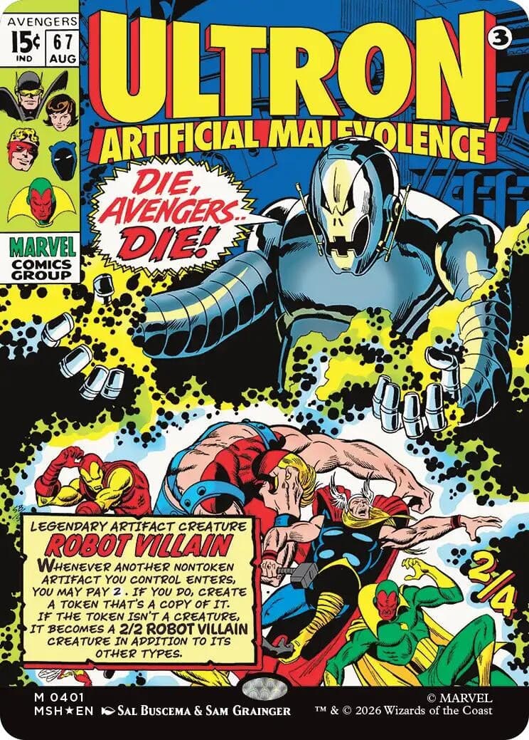Ultron, Artificial Malevolence (Borderless) (0401) (401) (Marvel Super Heroes) (MSH)