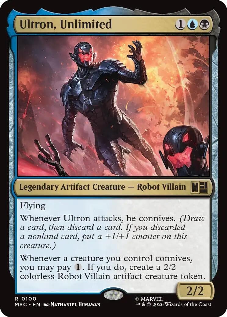 Ultron, Unlimited (Surge Foil) (100) (Foil) (Commander: Marvel Super Heroes) (MSC)