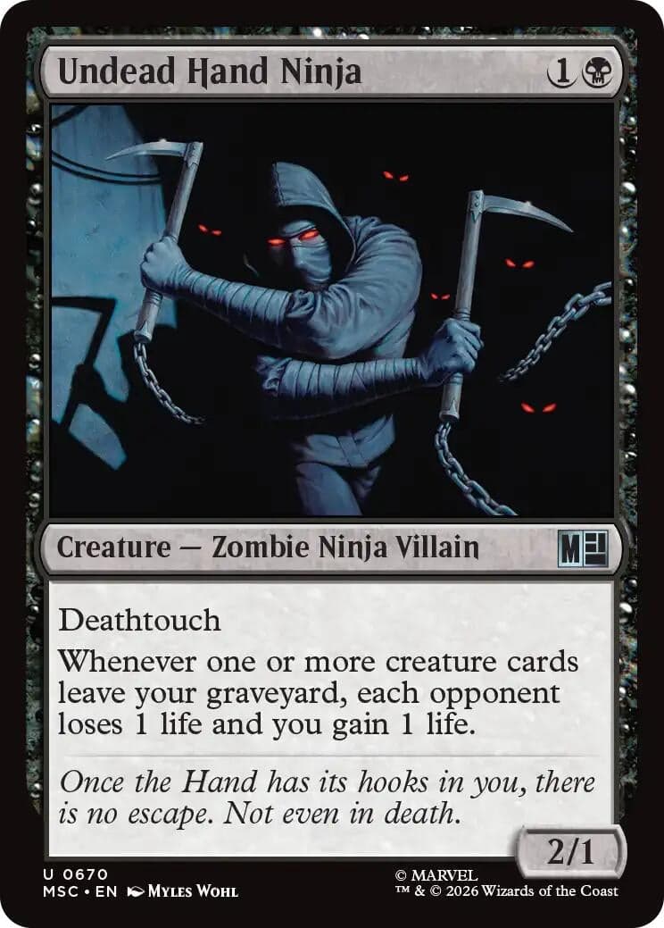 Undead Hand Ninja (670) (Foil) (Commander: Marvel Super Heroes) (MSC)