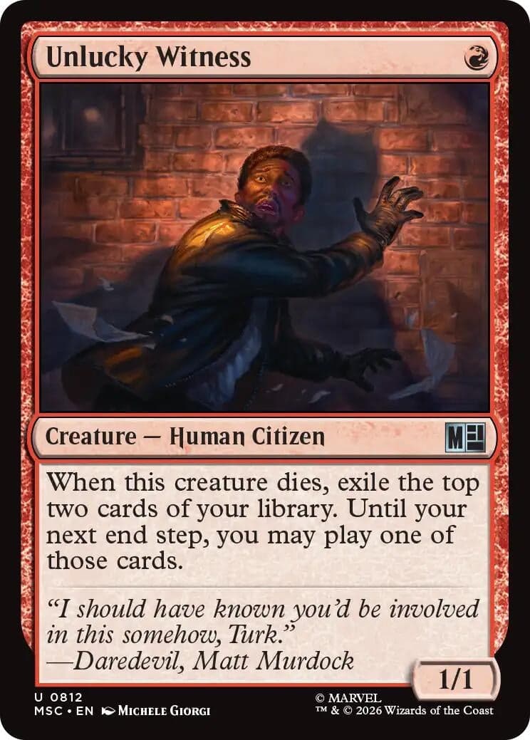 Unlucky Witness (812) (Commander: Marvel Super Heroes) (MSC)