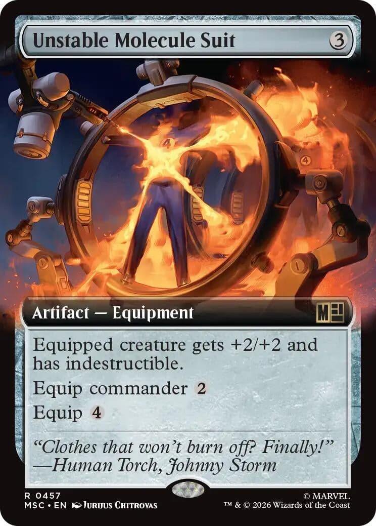 Unstable Molecule Suit (Extended Art) (457) (Foil) (Commander: Marvel Super Heroes) (MSC)