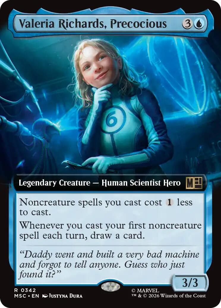 Valeria Richards, Precocious (Extended Art) (342) (Foil) (Commander: Marvel Super Heroes) (MSC)