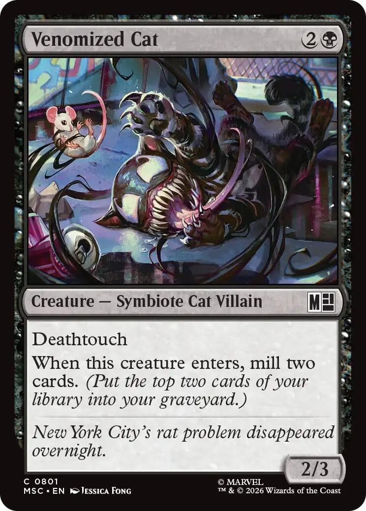 Venomized Cat (801) (Foil) (Commander: Marvel Super Heroes) (MSC)