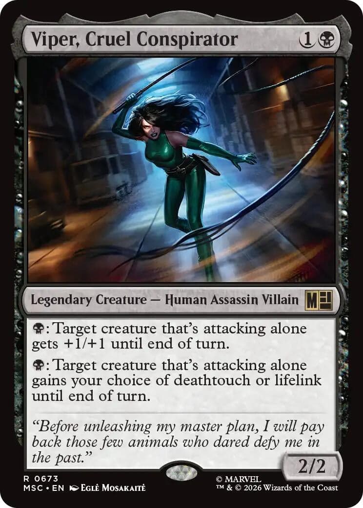 Viper, Cruel Conspirator (673) (Commander: Marvel Super Heroes) (MSC)