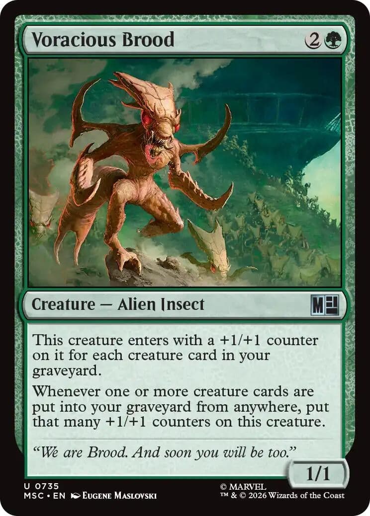 Voracious Brood (735) (Foil) (Commander: Marvel Super Heroes) (MSC)