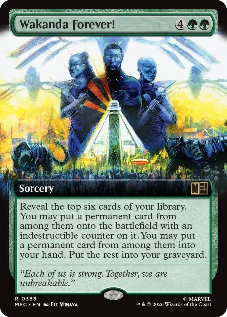 Wakanda Forever! (Extended Art) (388) (Foil) (Commander: Marvel Super Heroes) (MSC)