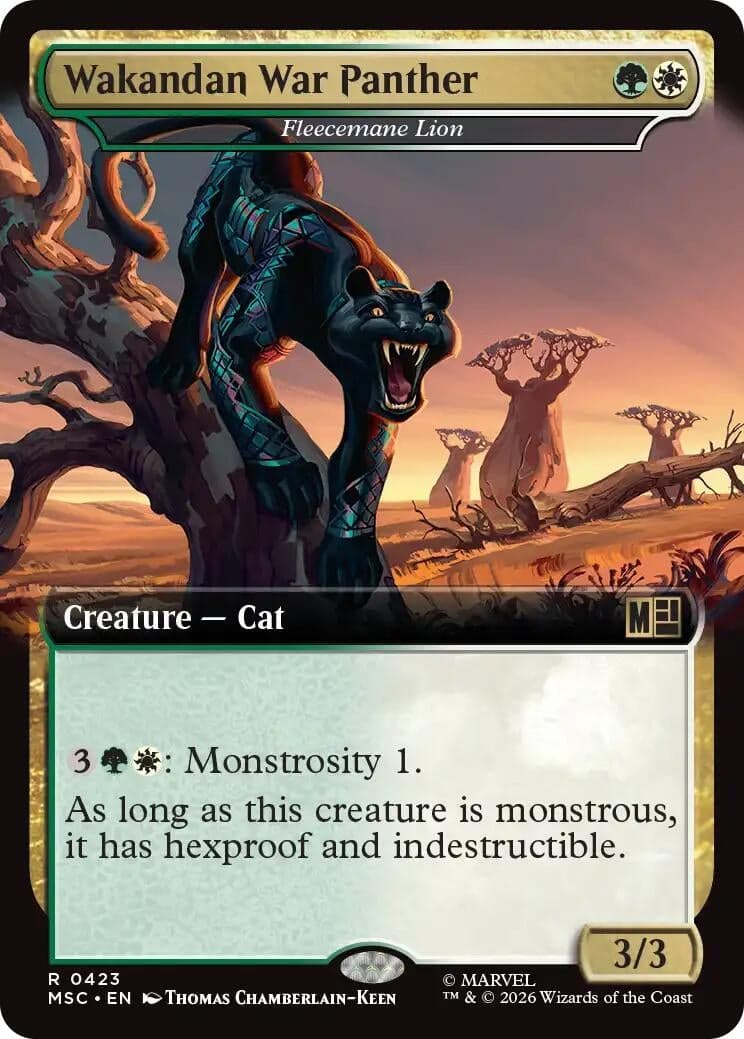 Wakandan War Panther - Fleecemane Lion (Extended Art) (423) (Commander: Marvel Super Heroes) (MSC)