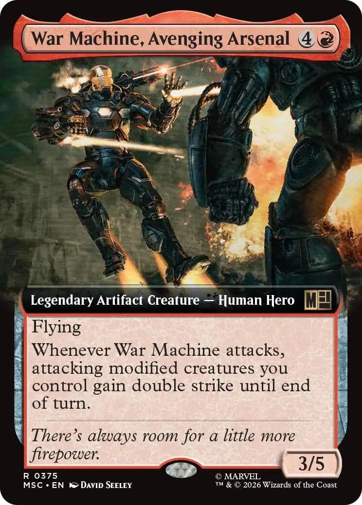 War Machine, Avenging Arsenal (Extended Art) (375) (Commander: Marvel Super Heroes) (MSC)