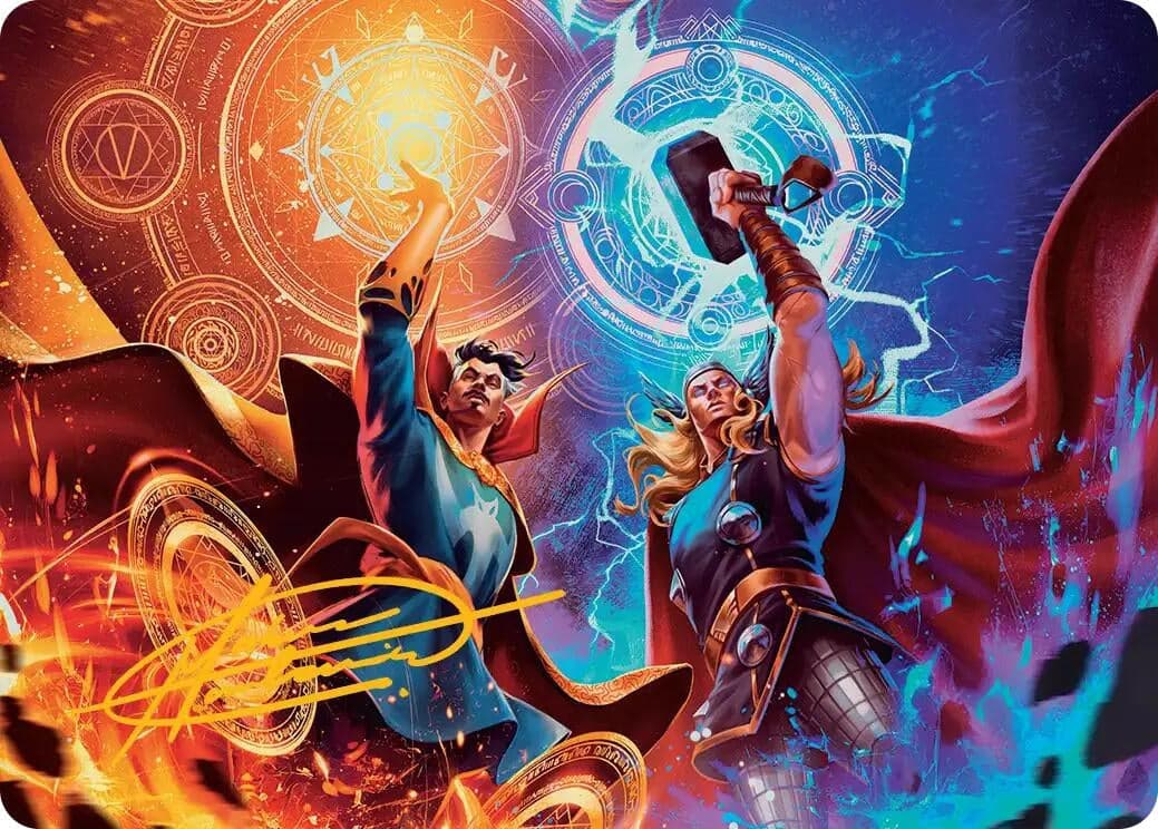 We Say Thee Nay! Art Card (Gold-Stamped Signature) (7) (Art Series: Marvel Super Heroes) (AAMSH)