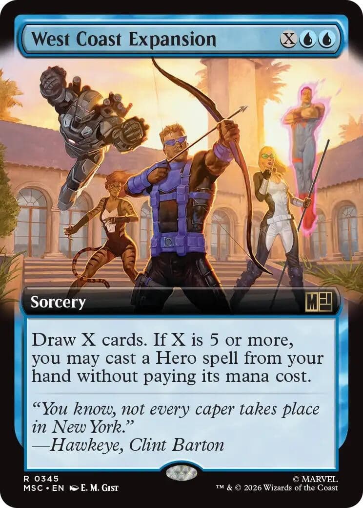 West Coast Expansion (Extended Art) (345) (Foil) (Commander: Marvel Super Heroes) (MSC)