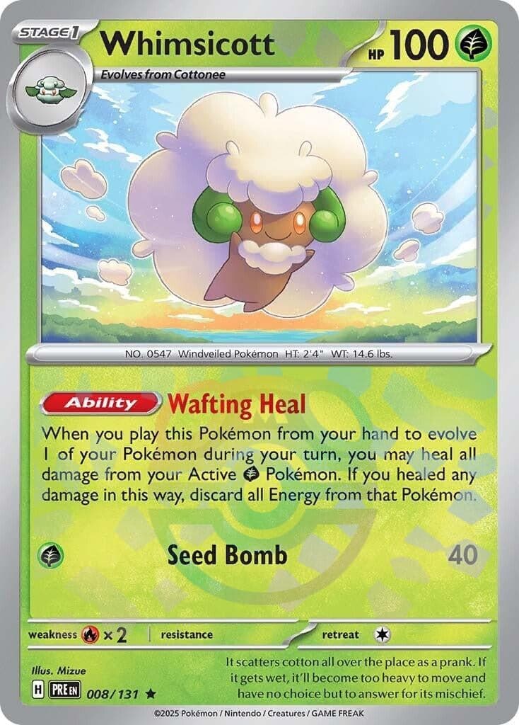 Whimsicott (Master Ball Pattern) (008/131) (SV: Prismatic Evolutions)