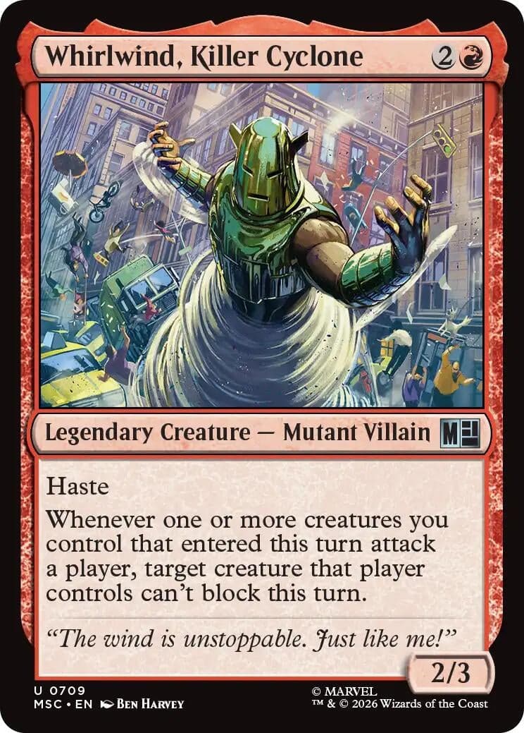Whirlwind, Killer Cyclone (709) (Foil) (Commander: Marvel Super Heroes) (MSC)