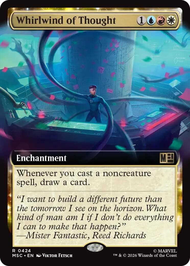 Whirlwind of Thought (Extended Art) (424) (Foil) (Commander: Marvel Super Heroes) (MSC)