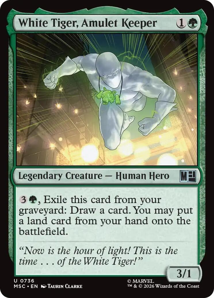 White Tiger, Amulet Keeper (736) (Commander: Marvel Super Heroes) (MSC)