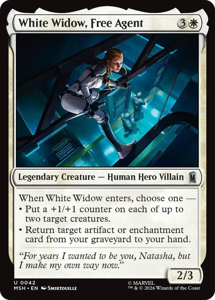 White Widow, Free Agent (42) (Foil) (Marvel Super Heroes) (MSH)
