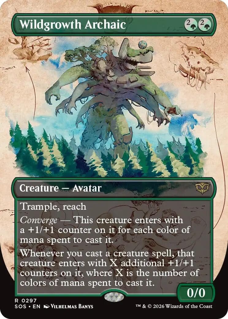 Wildgrowth Archaic (Borderless) (297) (Foil) (Secrets of Strixhaven)