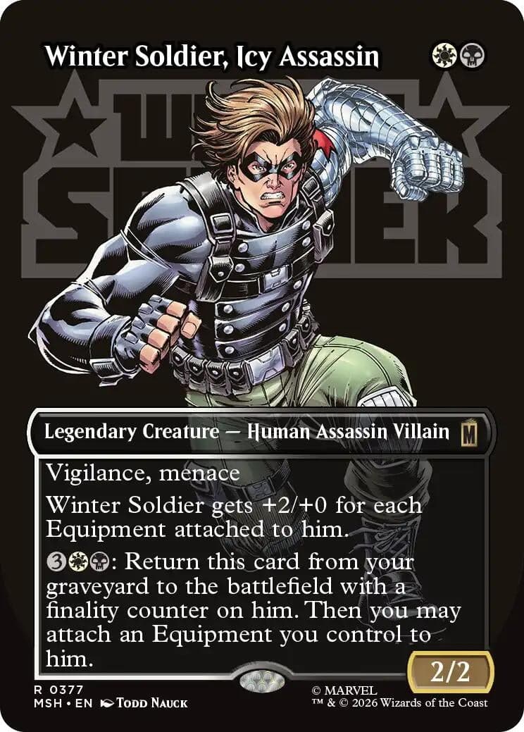 Winter Soldier, Icy Assassin (Borderless) (377) (Marvel Super Heroes) (MSH)