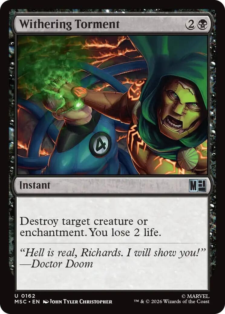 Withering Torment (Surge Foil) (162) (Foil) (Commander: Marvel Super Heroes) (MSC)