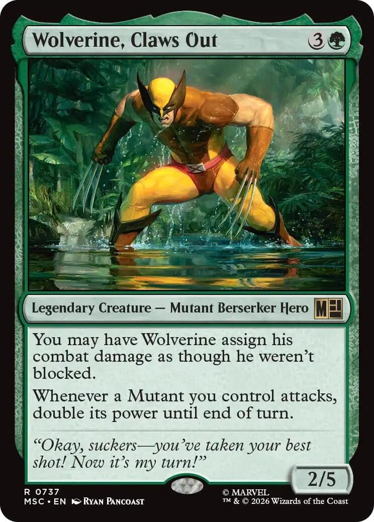 Wolverine, Claws Out (737) (Foil) (Commander: Marvel Super Heroes) (MSC)