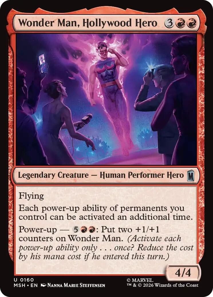 Wonder Man, Hollywood Hero (160) (Foil) (Marvel Super Heroes) (MSH)