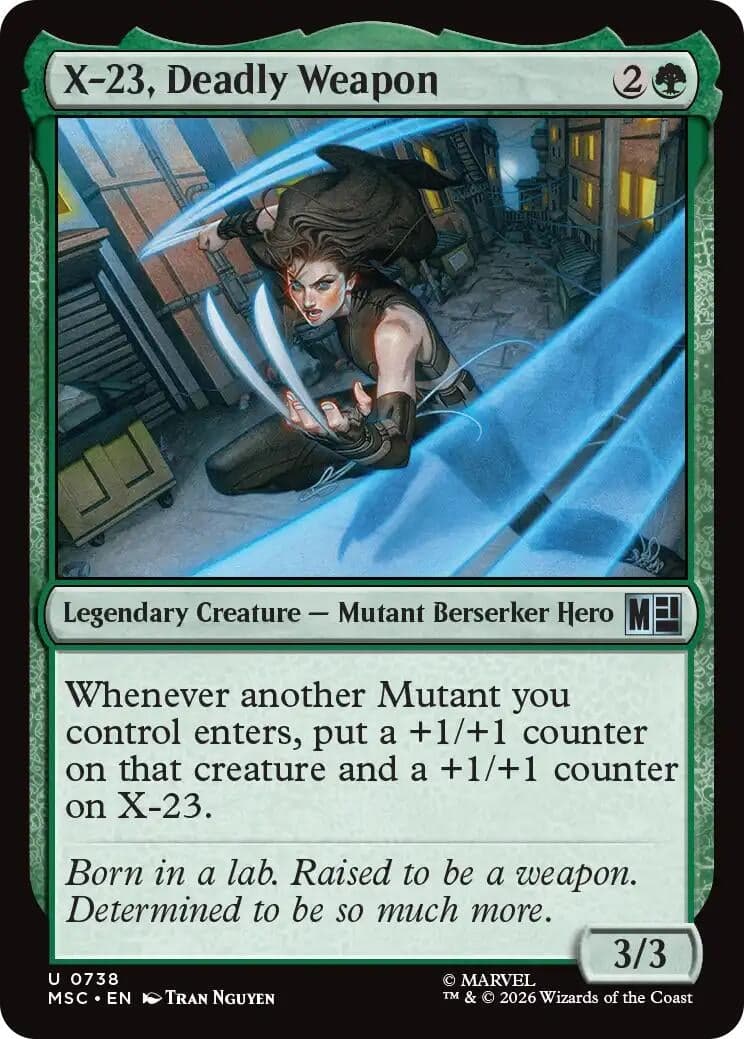 X-23, Deadly Weapon (738) (Foil) (Commander: Marvel Super Heroes) (MSC)