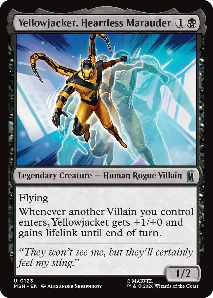 Yellowjacket, Heartless Marauder (123) (Foil) (Marvel Super Heroes) (MSH)