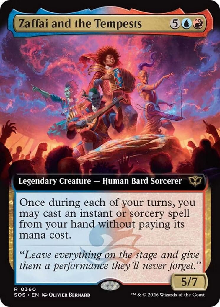 Zaffai and the Tempests (Extended Art) (360) (Foil) (Secrets of Strixhaven)
