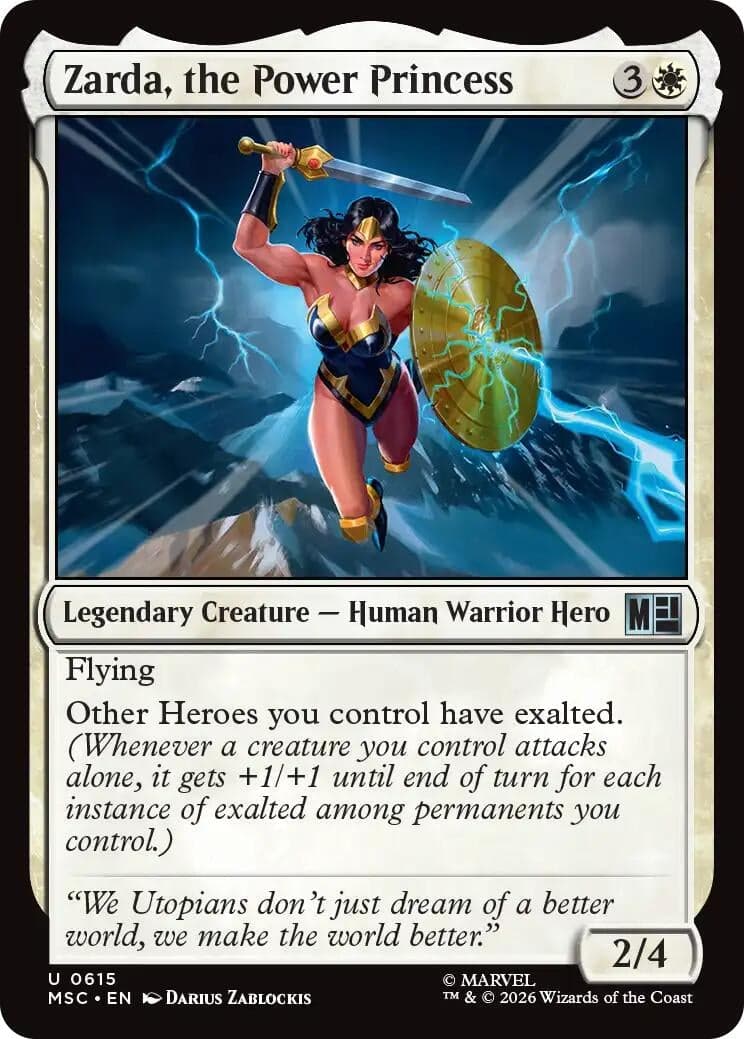 Zarda, the Power Princess (615) (Foil) (Commander: Marvel Super Heroes) (MSC)